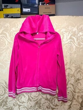 Juicy Couture Hot Pink Hooded Zip-Up Jacket